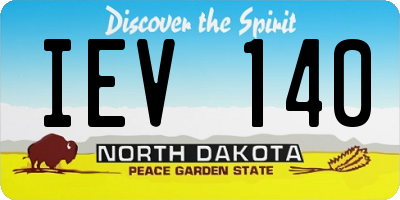 ND license plate IEV140