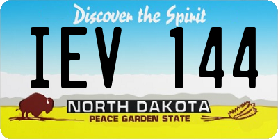 ND license plate IEV144