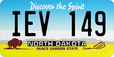 ND license plate IEV149