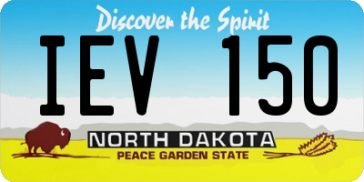 ND license plate IEV150