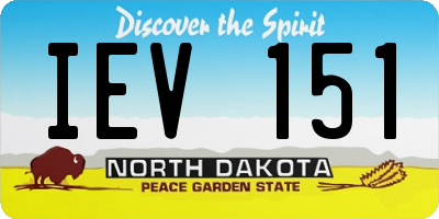 ND license plate IEV151