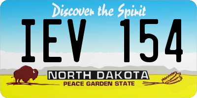 ND license plate IEV154