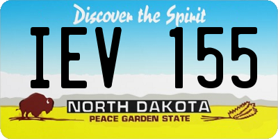 ND license plate IEV155