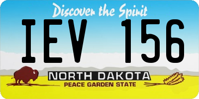 ND license plate IEV156