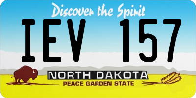 ND license plate IEV157