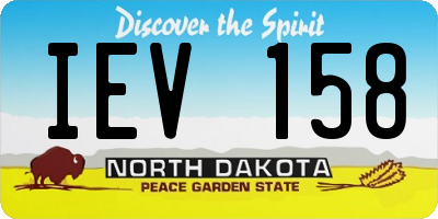ND license plate IEV158