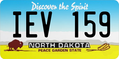 ND license plate IEV159