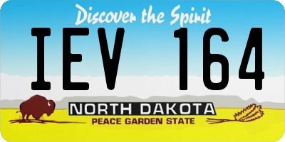 ND license plate IEV164