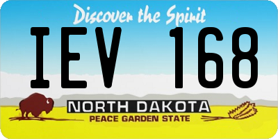 ND license plate IEV168
