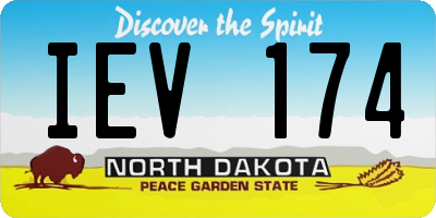 ND license plate IEV174