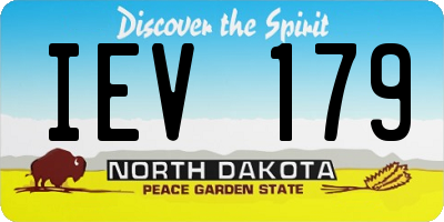 ND license plate IEV179