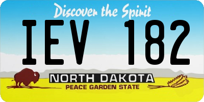 ND license plate IEV182