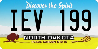 ND license plate IEV199