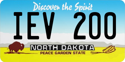 ND license plate IEV200