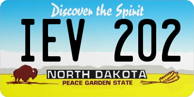 ND license plate IEV202