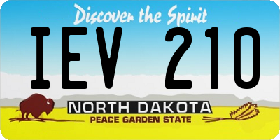 ND license plate IEV210