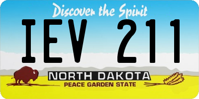 ND license plate IEV211