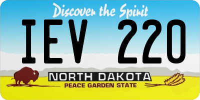 ND license plate IEV220