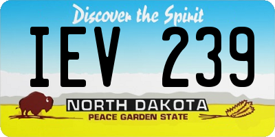 ND license plate IEV239