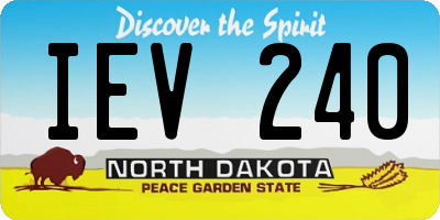 ND license plate IEV240