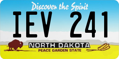 ND license plate IEV241