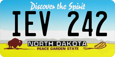ND license plate IEV242