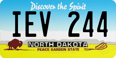 ND license plate IEV244