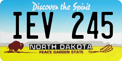 ND license plate IEV245
