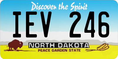 ND license plate IEV246