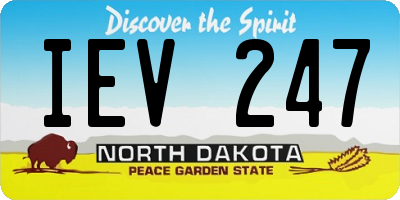 ND license plate IEV247