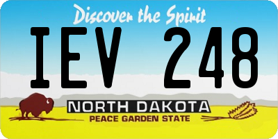 ND license plate IEV248