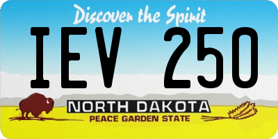 ND license plate IEV250
