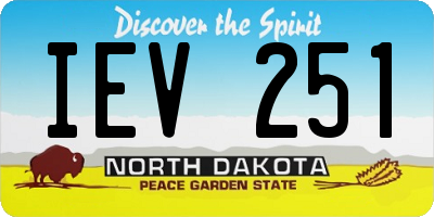 ND license plate IEV251