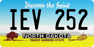 ND license plate IEV252