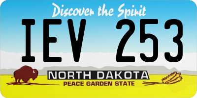 ND license plate IEV253