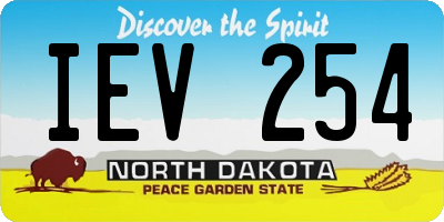 ND license plate IEV254