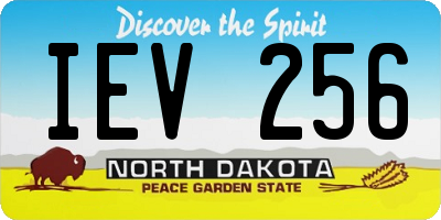 ND license plate IEV256