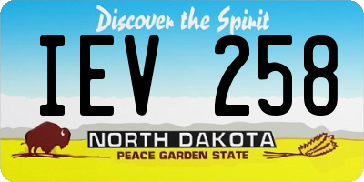 ND license plate IEV258