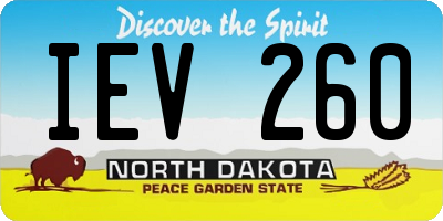 ND license plate IEV260