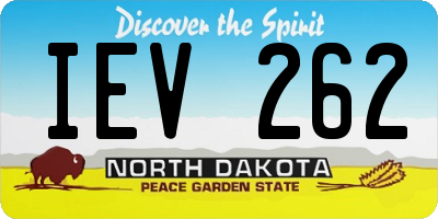 ND license plate IEV262
