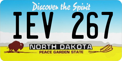 ND license plate IEV267