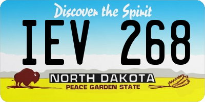 ND license plate IEV268