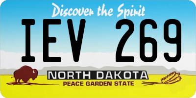 ND license plate IEV269