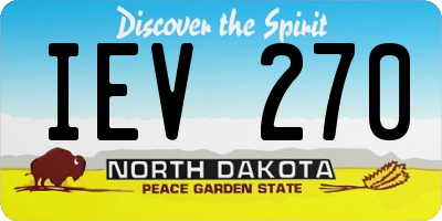 ND license plate IEV270