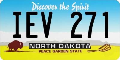ND license plate IEV271