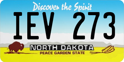 ND license plate IEV273
