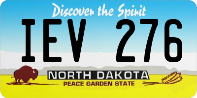 ND license plate IEV276