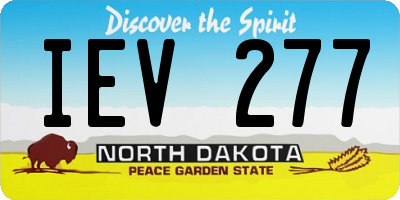 ND license plate IEV277