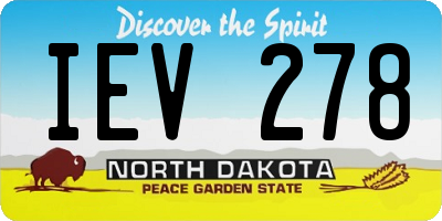 ND license plate IEV278