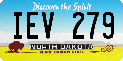 ND license plate IEV279